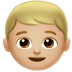 👦🏼 boy: medium-light skin tone display on Apple